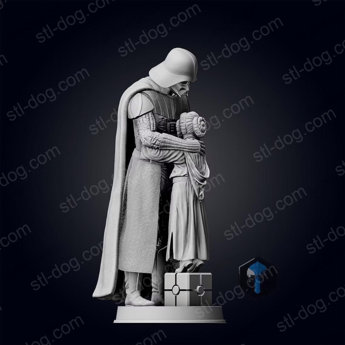 星球大战（Star Wars）达斯·维德（Darth Vader）和莱娅（Leia）3D打印图纸